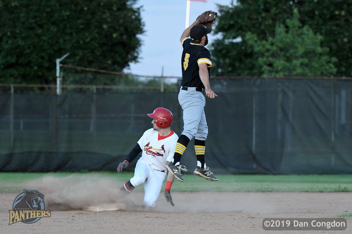 dancongdon's tweet photo. ⚾️ I was ready for the play at second base, but not ready for how high #8, Mike Andrulis would have to jump to make the catch. The runner was safe, but the leap probably saved another base. That, and Mike stuck the landing. #Panthers101 #EightPointSixFromTheRussianJudge https://t.co/raVq4hypl3