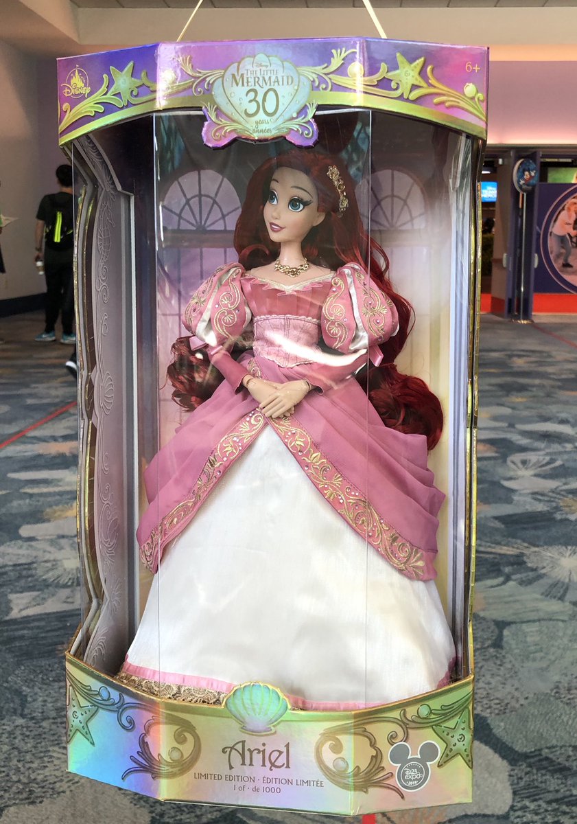 MPatD23Expo's tweet photo. The big deal release today @DisneyD23 was this Ariel Doll along with Vanessa( Ursula in disguise for those 3 folks who don’t know!) #littlemermaid #ariel #doll #mouseplanet #disney #merchandise https://t.co/twWscYQfbp