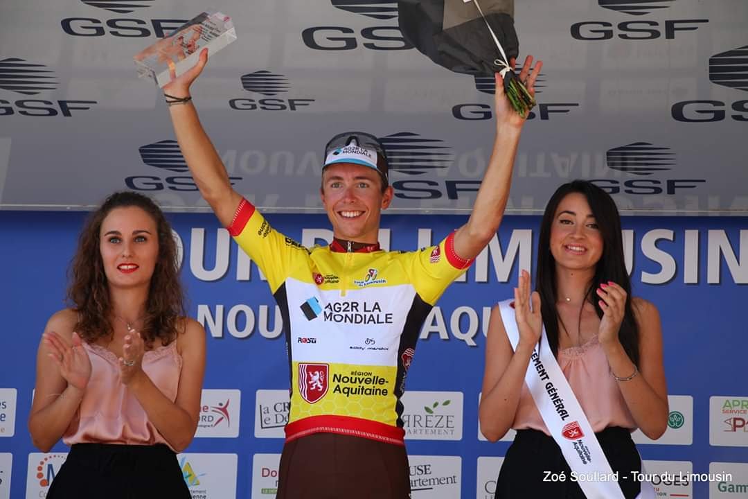 Victoire sur le <a href="/tourdulimousin/">Tour du Limousin - Périgord - Nouvelle-Aquitaine</a> !

Une équipe de choc de bout en bout  pour ramener ce maillot. Un GRAND merci à vous @aurelienparetpeintre <a href="/warbasse/">Sofiya Glazenburg</a> <a href="/NansPeters/">Nans Peters</a> @jaakkohanninen avec bien-sûr Hub et Ben !

<a href="/AG2RLMCyclisme/">AG2RLMCyclisme</a> / <a href="/NWcycling/">Northwave</a> / <a href="/MaglificioRosti/">Rosti Italian Quality Sportswear</a>
 📷 : @zoe_soullard