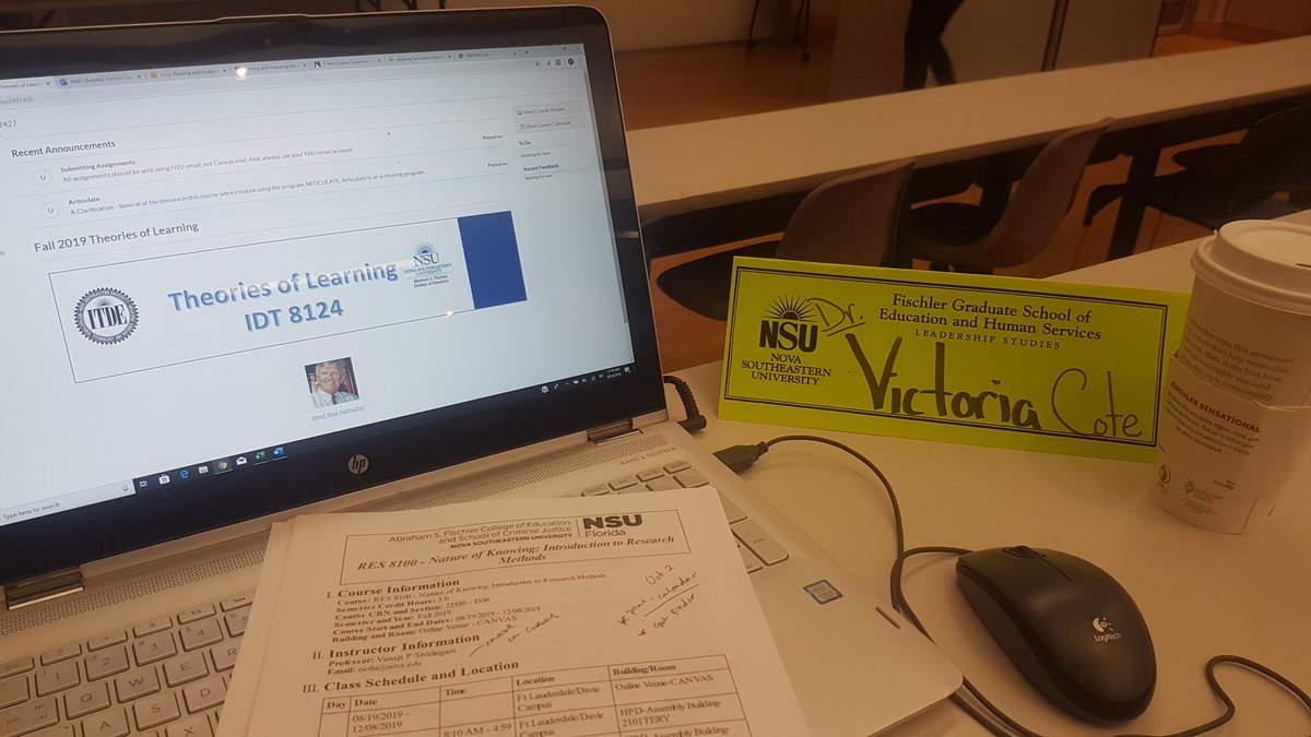 Santaluces_LIA's tweet photo. First day of class! @NSUFlorida #DoctorofEducation #CurriculumandTeaching #MakeItHappen #LatinosinAction https://t.co/8aevQz9OnU