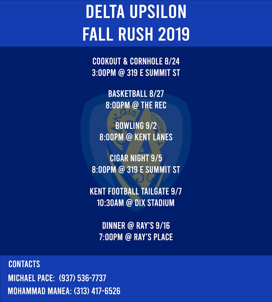 Here’s our Fall Rush schedule, come out today for our cookout!