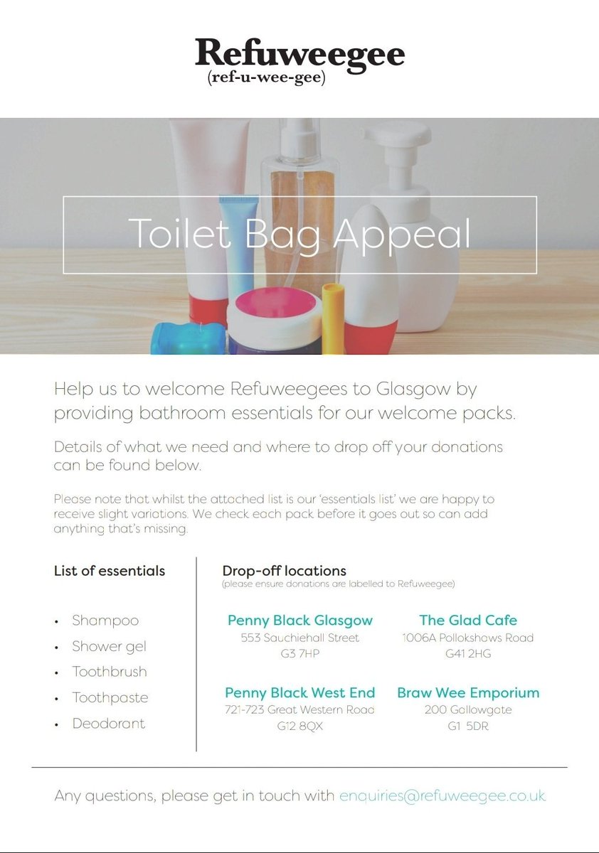 Refuweegee 🧡 (@refuweegee) on Twitter photo Everything you need to know about running an #essentialdonations appeal for us. Whether as a family, a WhatsApp group, a workplace, or a youthgroup, you can #makeadifference so simply. Please help us welcome <a href="/BrawWee/">Braw Wee Craft Club</a> to the drop off family🙌🏽 & #getinvolved & #spreadtheword Everything you need to know about running an #essentialdonations appeal for us. Whether as a family, a WhatsApp group, a workplace, or a youthgroup, you can #makeadifference so simply. Please help us welcome <a href="/BrawWee/">Braw Wee Craft Club</a> to the drop off family🙌🏽 & #getinvolved & #spreadtheword