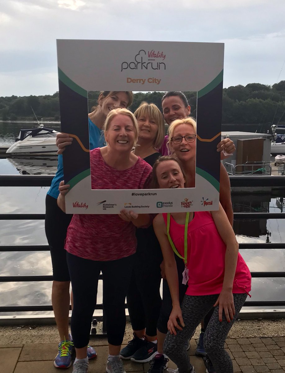 Brought a few <a href="/stmarysderry/">St Mary's College</a> friends today to do <a href="/derryparkrun/">Derry City parkrun</a> - doubt they will ever speak to me again - kinda forgot to warn them about the hills! 😱 😆 congrats ladies - same time next week!!!  Big shout out to <a href="/ronanof/">Ronan</a> for helping get me down the quay! 👏👏👏