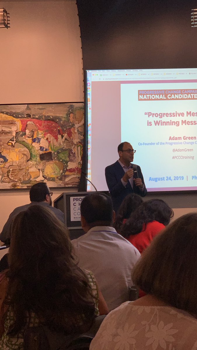 BlaiseCaudill's tweet photo. Attending the #PCCCtraining and hearing @AdamGreen is the best kind of coffee this Saturday morning! Looking forward to all the #boldprogressive idea exchanges to happen this weekend! https://t.co/RWZeWn7BIc