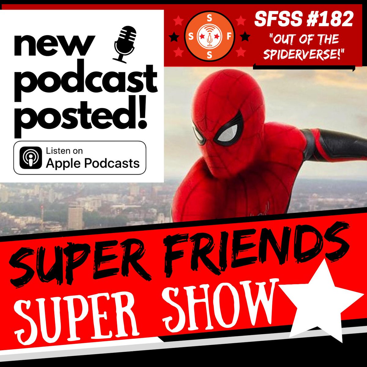 Looking to get caught up w/ the #Spiderman/MCU split? We've got you covered! It's our full Spidey breakdown on this week's SuperShow Podcast: "SFSS 182 'Out of the Spiderverse!'" ... Plus more superhero news and friendship!

LISTEN ON APPLE PODCASTS: 
podcasts.apple.com/us/podcast/sfs…