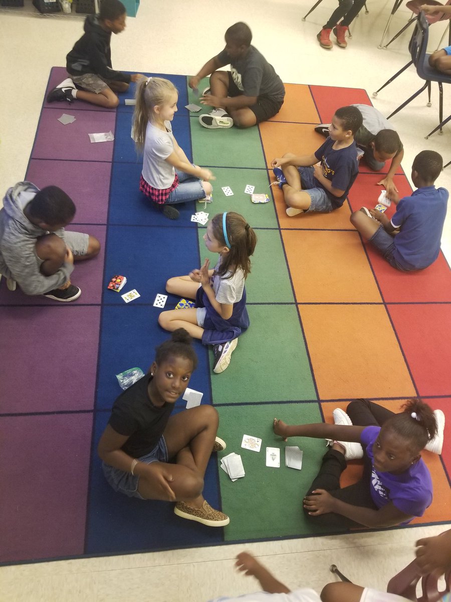 MrsCustance's tweet photo. Single elimination brackets: Multiplication War! Bring your A-Game to #MathLabKC! We have some proud champions 🥇&amp; saw great Mustang Sportsmanship all around! 💚🖤💚 @HayesElementary https://t.co/e5g4IL38Wa