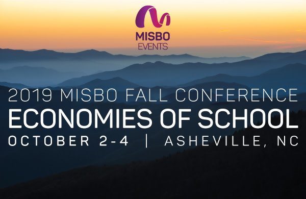 MISBOconnects's tweet photo. What are the Economies of School? Join us in Asheville in October to find out!
#MISBOFall19 early bird rates expire the end of August. What are you waiting for?
https://t.co/WG8Gtg3UnJ https://t.co/9Va2Gjlq3L