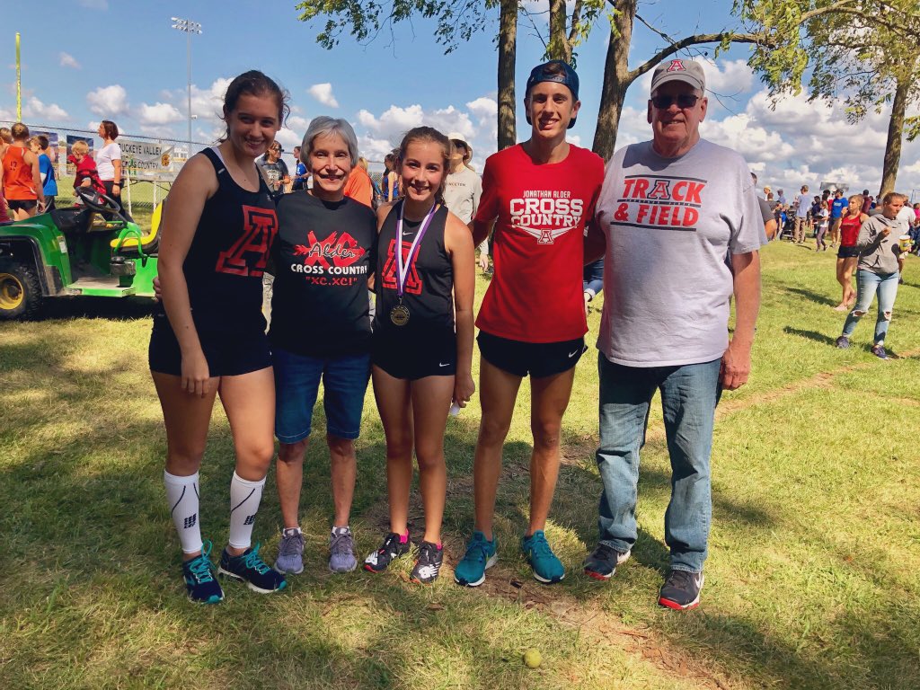PTMalone's tweet photo. 2 Malone girls had big ol' PRs today and the MVGs (most valuable grandparents) were there to see it all! 😍#TheseAreTheBestDays https://t.co/YsDoyfXzSC