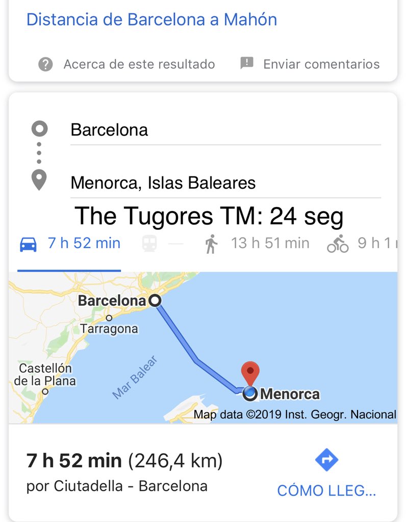 Jalianogom's tweet photo. @JonTugores Despega en el segundo 7 y aterriza en el 23, eso nos lleva a una v. media de 52.178,82 km/hr !!, no está mal!!! 
Los de Google ya se han apresurado en poner este nuevo tiempo de viaje en su “Como llegar...”
🤔 https://t.co/Sez1L6vYTF