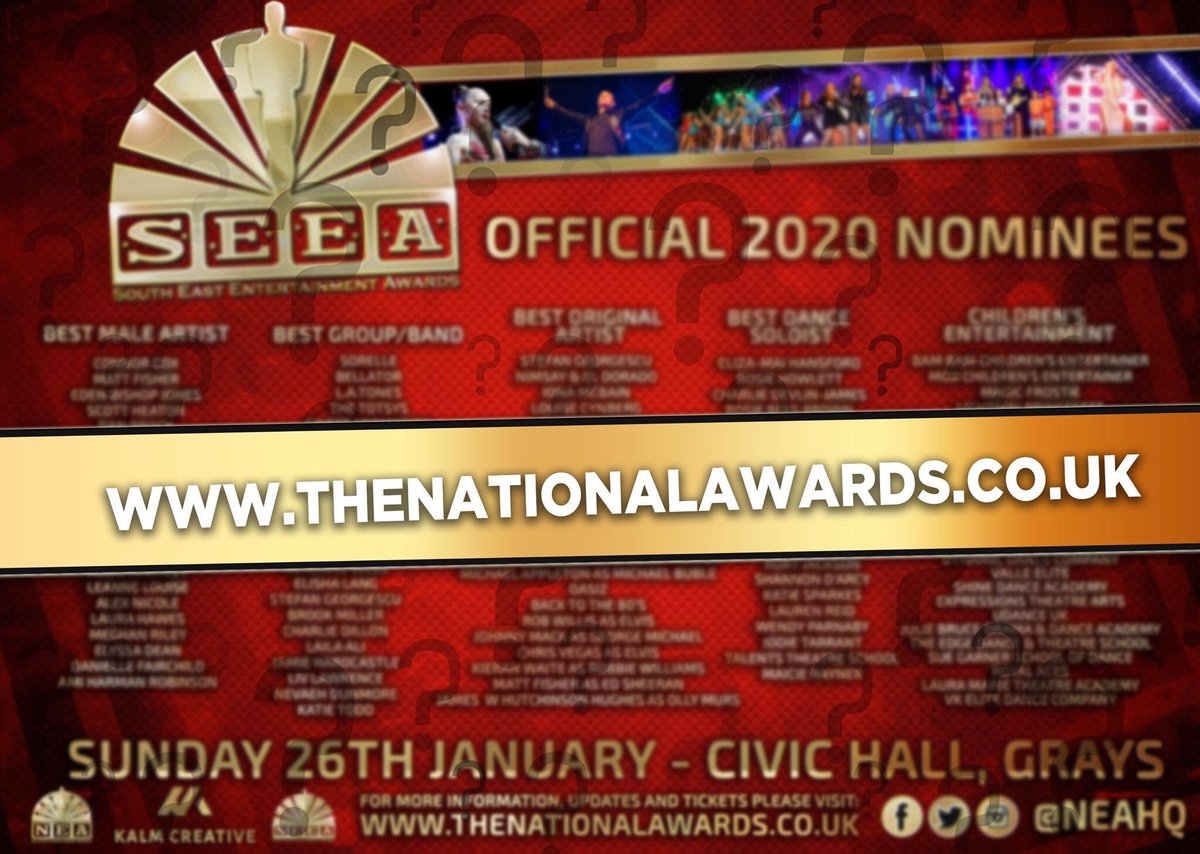 EXCLUSIVE!
OUR SOUTH EAST ENTERTAINMENT AWARDS 2020 NOMINEES ARE REVEALED! 🔥

Head over to the launch of our BRAND NEW WEBSITE to discover our official nominees and see who is competing to take the gong on Sunday 26th January 2020 🏆

thenationalawards.co.uk 🌍