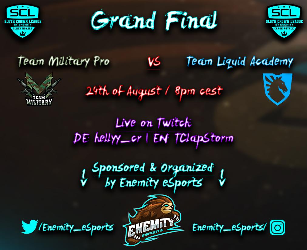 TClapStorm's tweet photo. In about 10 minutes I will be streaming the @Scl_cr Grand Finals! 2pm EST / 11am PST / 8pm CEST

@TeamLiquid Academy EU
vs
@TeamMilitaryGG 

🎙️https://t.co/MA6pl6Qree https://t.co/0BVZxvrjvU
