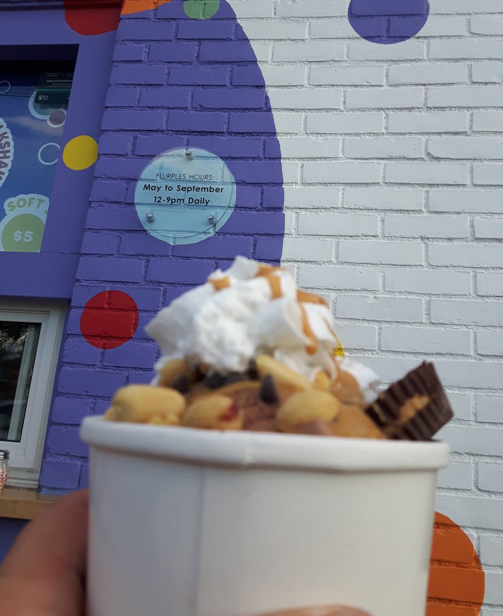 Travelway_Inn's tweet photo. Your next visit to #Sudbury, MUST include a visit to #Flurples! A tiny #vegan ice cream shop serving non-dairy soft serve, cones, sundaes and milkshakes!  Just look for the polka dots on Kathleen Street! 
#staffpicks #discoversudbury  #uptown #dairyfree #shoplocal https://t.co/IfUPKoneoc