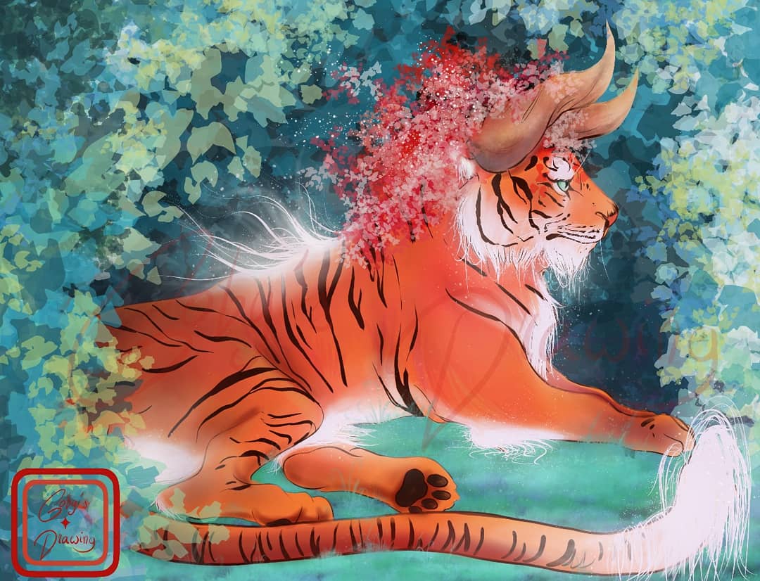 Gobys_Drawing_'s tweet photo. New fabulous baby 🐯 🌈 
.
.

#fairy #creature #tiger #fantastic #digitalart #digitalpainting #krita #drawing #art #color #training https://t.co/jLnq9lmdA7