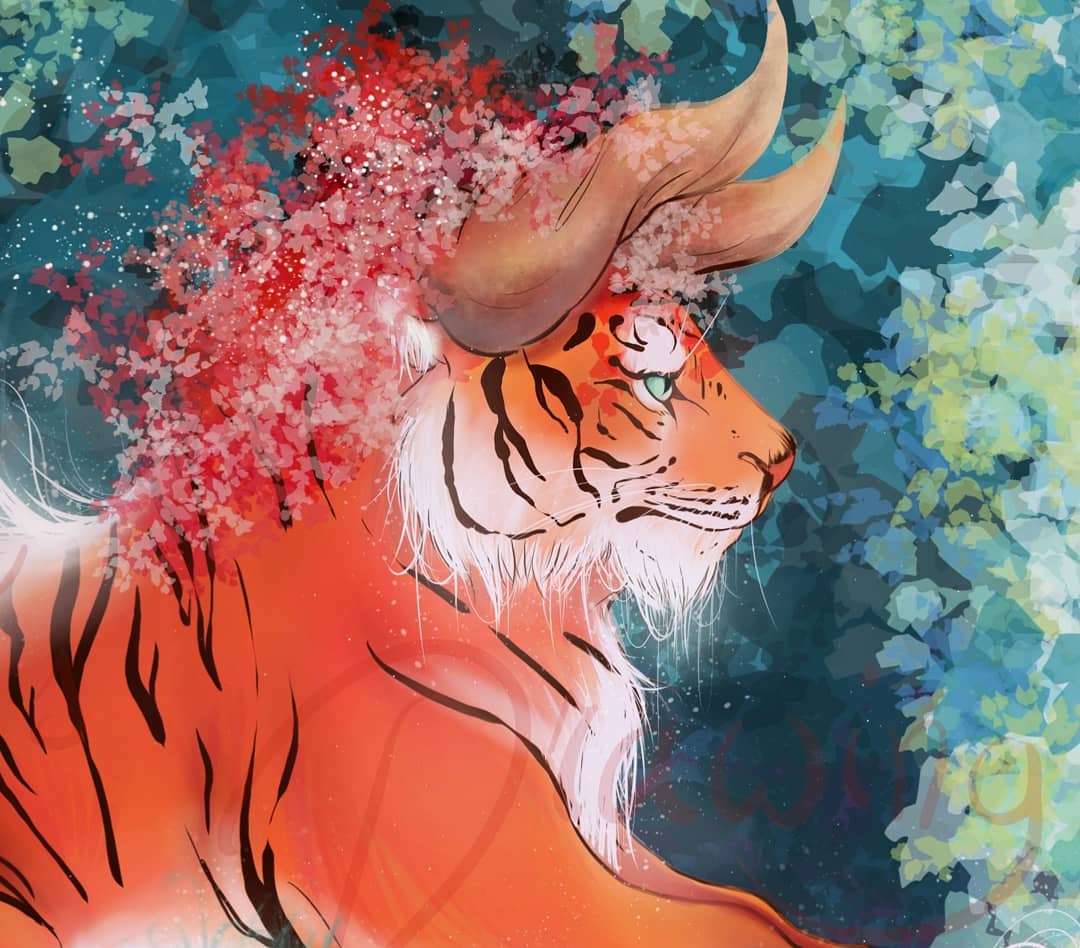 Gobys_Drawing_'s tweet photo. New fabulous baby 🐯 🌈 
.
.

#fairy #creature #tiger #fantastic #digitalart #digitalpainting #krita #drawing #art #color #training https://t.co/jLnq9lmdA7