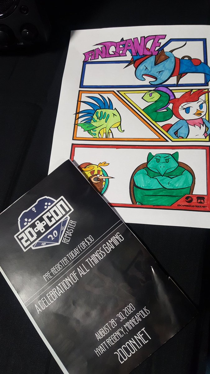 Fingeance has returned to <a href="/2Dconvention/">2D Con</a>! Check us out if you're here! We'd love to see your coloring pages too!