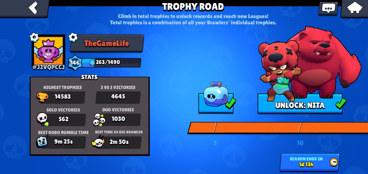 Busco equipo competitivo en Brawl Stars, cuento con alta experiencia en competitivo y buena disponibilidad horaria. Adjunto mi perfil actual. 😁