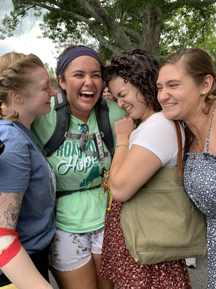 SaintAnselm's tweet photo. Welcome home Road for Hope walkers! #SACRFH https://t.co/WJdDw53lFx