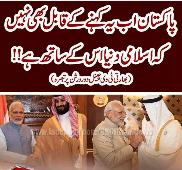 RoofiSarkar's tweet photo. تو پیارے پاکستانیو! المختصر 
#KashmiriGenocideByModi 
#UAE #SaudiArabia #Kashmir https://t.co/z8x6OZctR2