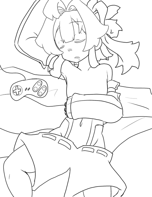 線画でけた。
ビギナちゃんは確か巨乳にもできたはずだからおっきい差分も描きたい 