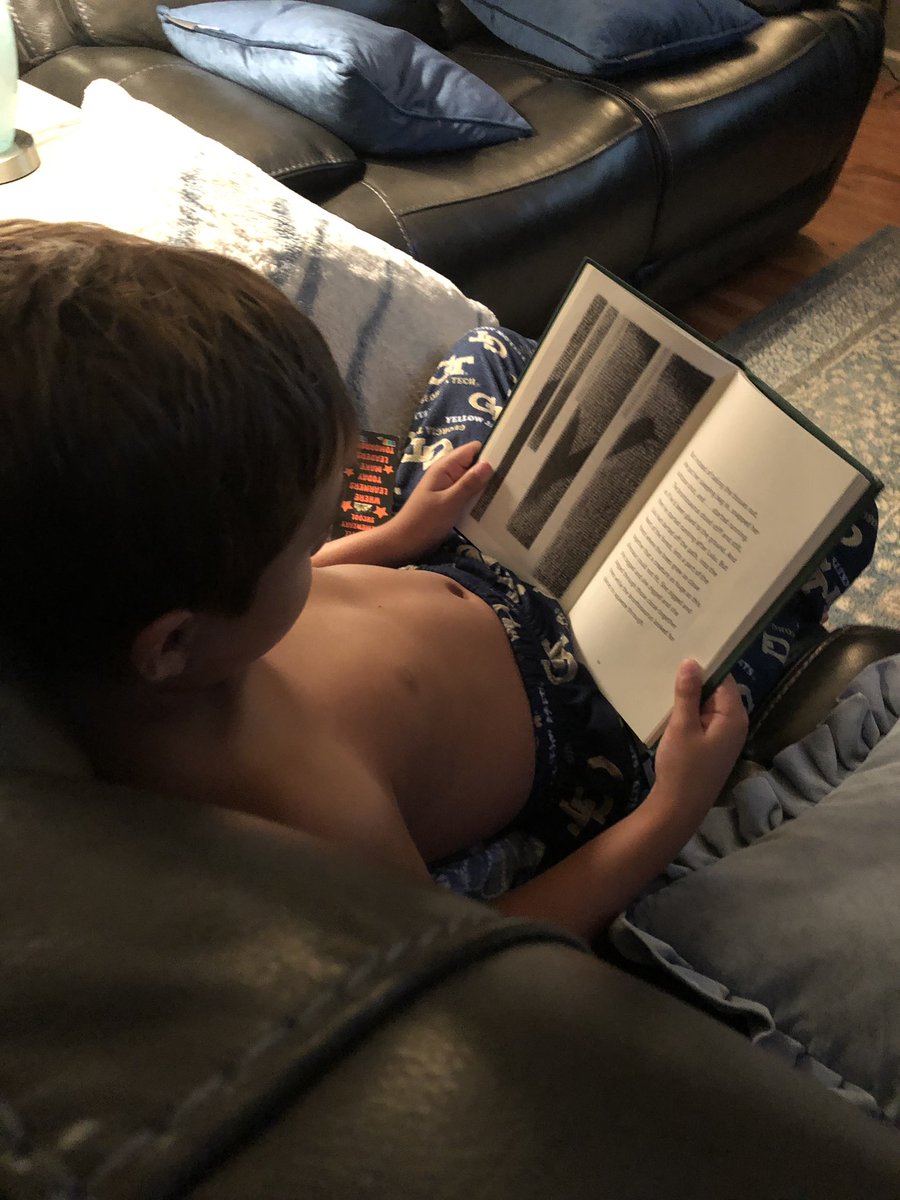 My teacher ❤️ was overflowing with hope when Tate came home and was unable to put his book down. He borrowed the former read aloud from his teacher. I hope he will always cherish books as he does now! Thank you Mrs. Tolbert! #OneHartBeat #readitinaday #booklove