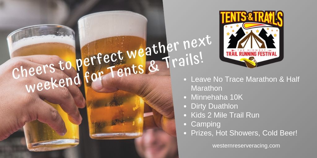 ONE WEEK TO GO! What are you waiting for? Perfect weather. 5 Trail Races. Camping. Hot showers. Cold beer. 
.
bit.ly/2OTxxdW
#westernreserveracing #trailrunning #trailmarathon #trailhalfmarathon #10k #duathlon @HiHObrewingco @CrookedRiverBTA