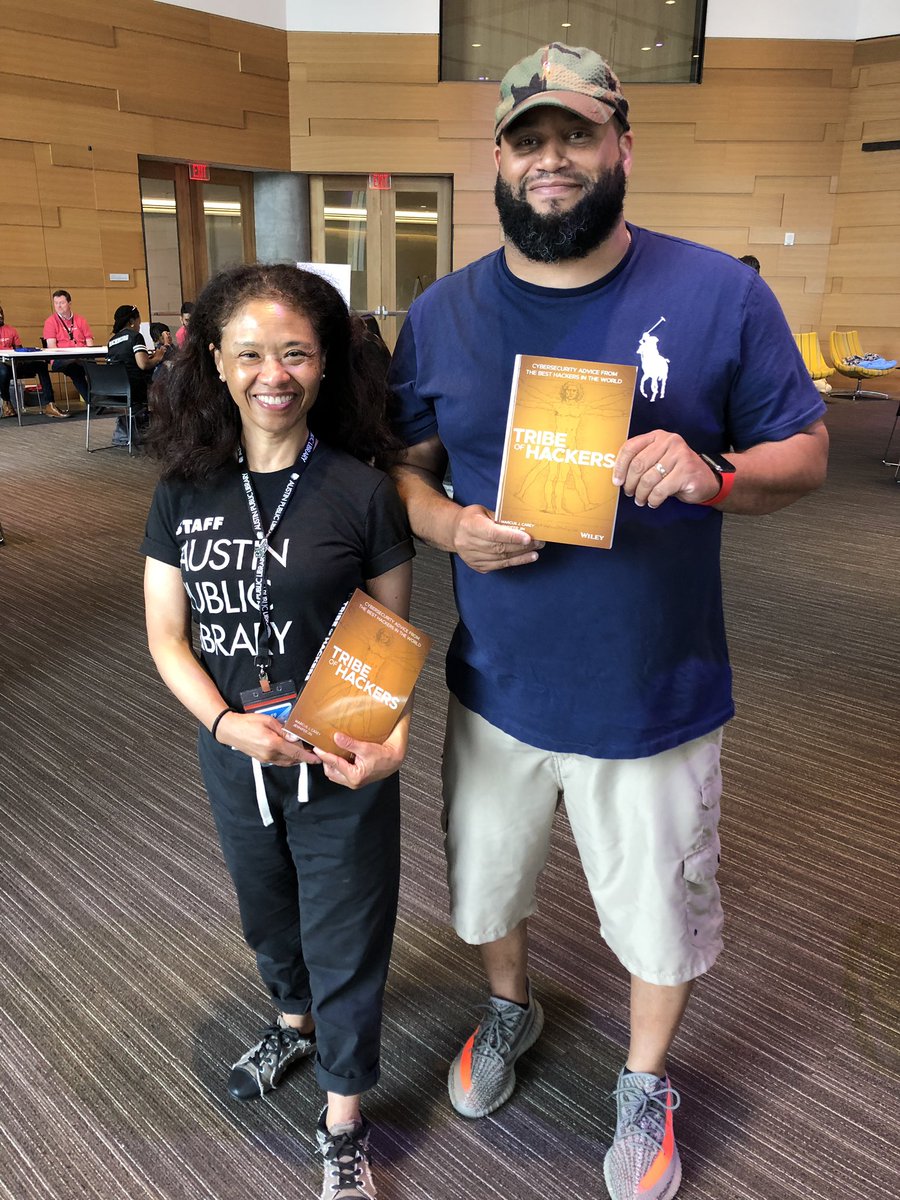 megan_roddie's tweet photo. The #tribeofhackers book now available at the #austinlibrary @marcusjcarey https://t.co/uK3p1lQFqI