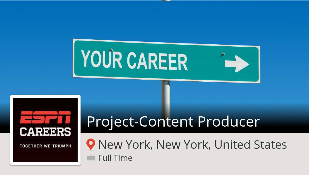 RecruiterStacy's tweet photo. #ESPN is hiring a #ProjectContent #Producer in #NewYork, apply now! #job https://t.co/skGrk83KRd #ESPNJobs https://t.co/XFcRecLSsW