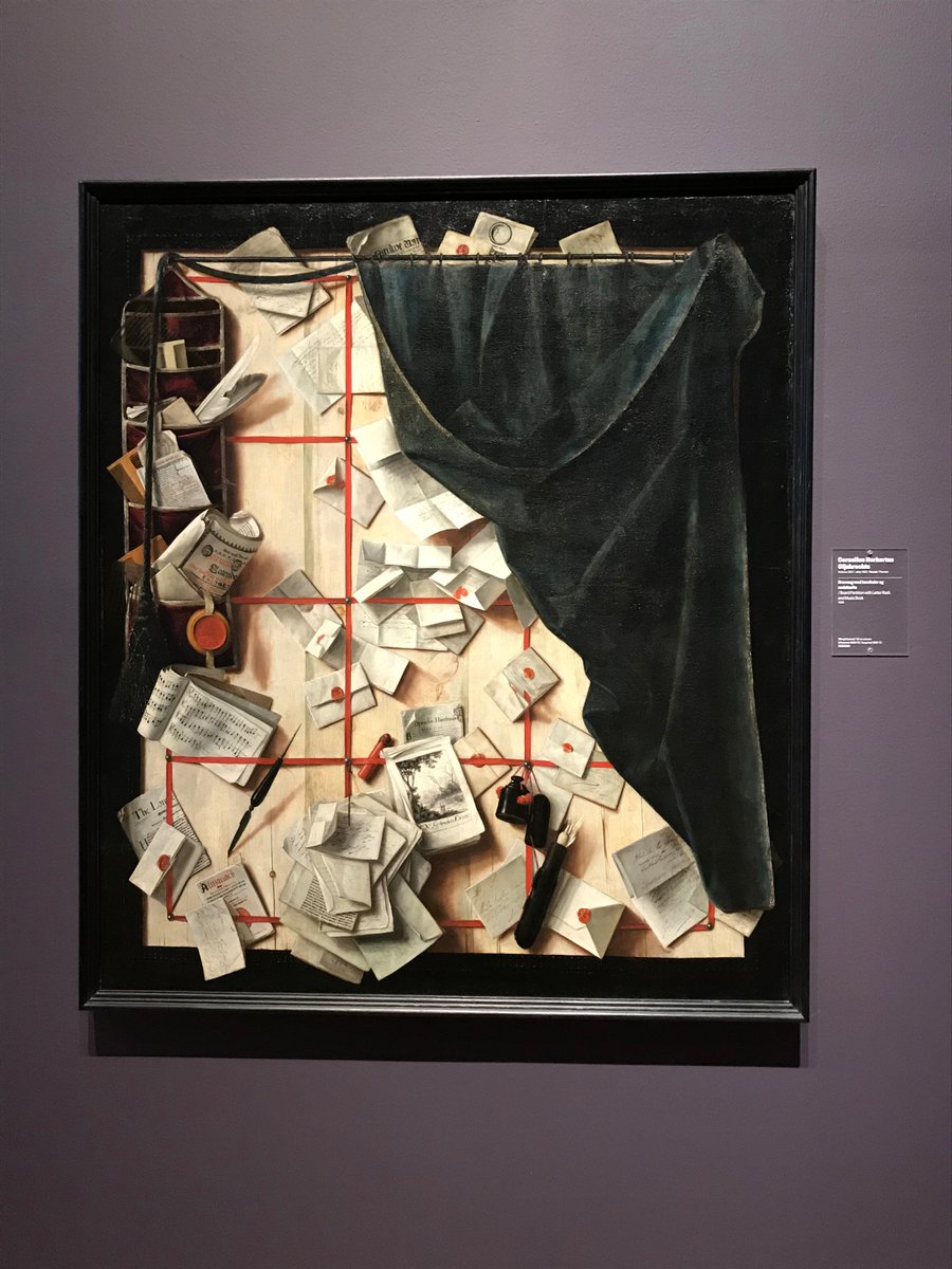 Twitter पर Saebou これ デンマーク国立美術館で見たコルネリス ノルベルトゥス ヘイスブレヒツって画家 の 手紙のトロンプルイユ 1668 っていう絵なんですけど 左下の英語の印刷物は何なのかな ロンドン ガゼット が1666年から出てるので それじゃない