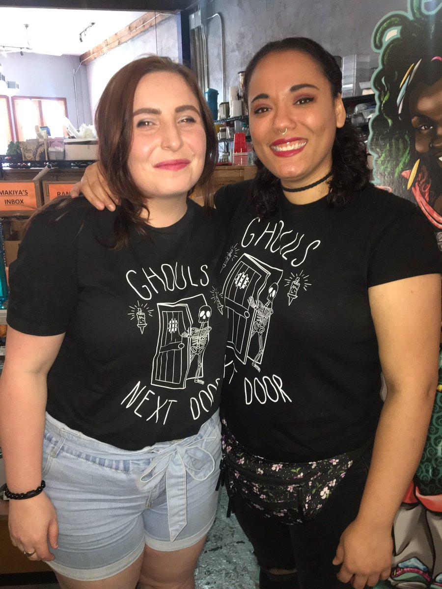 RespectPodfest's tweet photo. @ghoulsnxtdoor 👻👻 Talking now at #RespectPodfest about children’s roles in horror movies “They are the excuse for going into the haunted house.” @BlackTribbles @AmalgamPhilly https://t.co/qK4jPkRodx