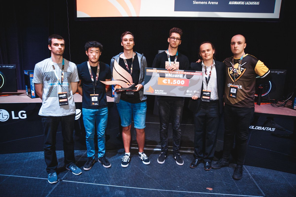 Congratulations to the winner of League of Legends Grand Final team @eNsureBaltic !!! 🔥🔥🔥
Confidence! Skills! Performance!👌

And the most important thing eNsure is going to the EUROPEAN MASTERS!! 🏆

<a href="/ZalgirisEsports/">Zalgiris Esports</a> 1 - 3 @eNsureBaltic