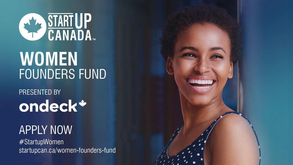 Startup Canada and <a href="/OnDeckCapital/">OnDeck</a> partner for the 4th year in a row to provide women entrepreneurs with up to $5,000 to help grow their businesses. Applications close September 15th, 2019 at startupcan.ca/women-founders… #StartupWomen