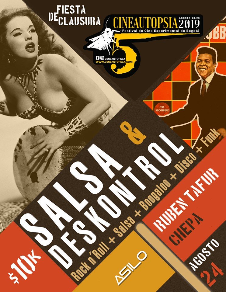 CineAutopsia's tweet photo. Fiesta de cierre #CineAutopsia2019 / Asilo Bar / 8 pm

Este ritual del arte termina hoy Sábado 24ago.
Fiesta de agradecimiento a todos los seres que le dieron vida al #BogotaExperimental Film Festival.

Bienvenid@s! https://t.co/OfAANJ9dot