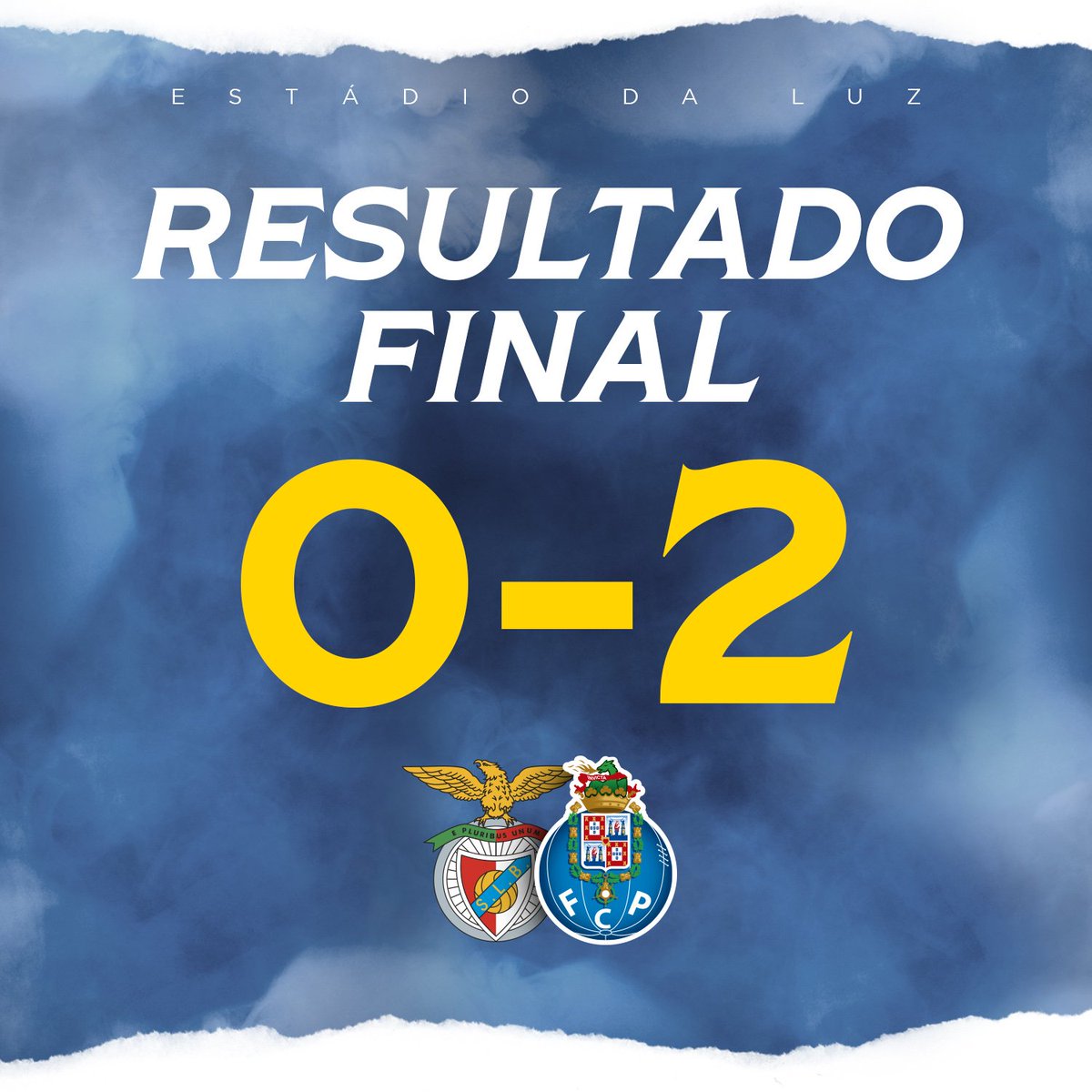 FCPorto's tweet photo. 🔵⚪
Benfica-FC Porto 
22' [0-1] ⚽ Zé Luís 
86' [0-2] ⚽ Marega

#FCPorto #SLBFCP https://t.co/gK4pJNrApD