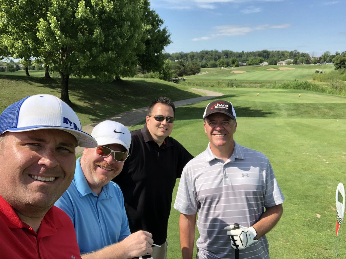 Fairfield Athletic Booster’s Golf Outing!!! Having a blast with Scott Frazier, Todd O’Neal, and girls basketball coach Kevin McDonald!!