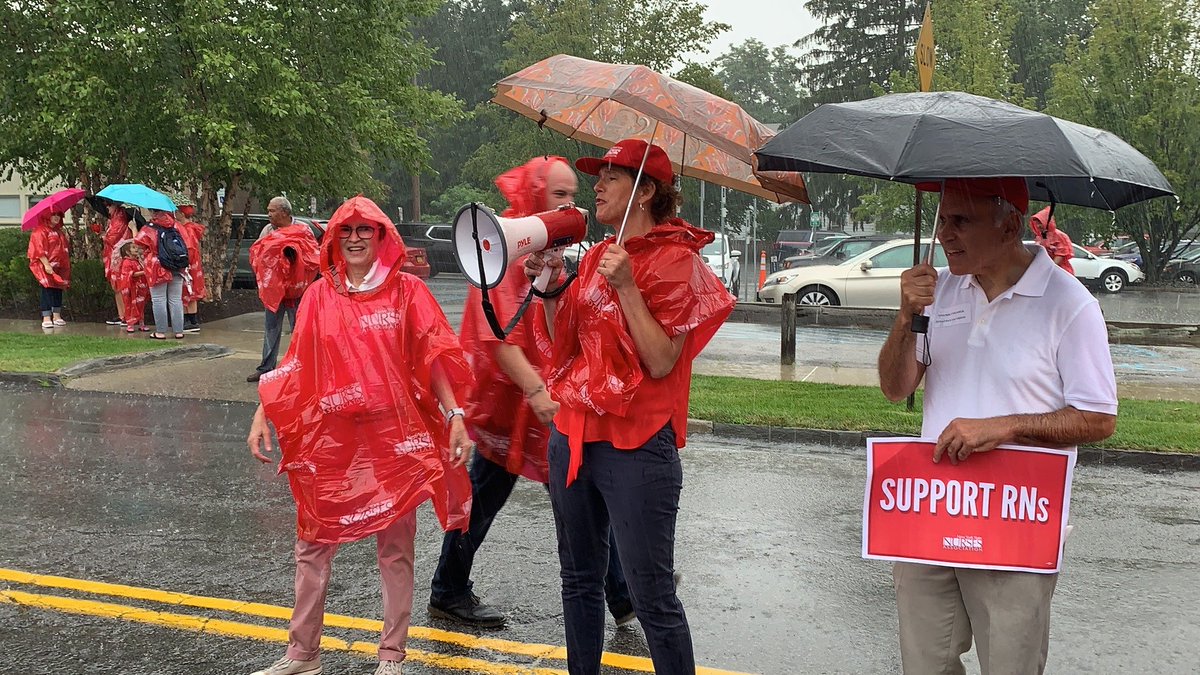 Last week, I stood in the pouring rain with <a href="/AileenMGunther/">Aileen Gunther</a>, <a href="/JacobsonNY104/">Jonathan G. Jacobson</a> &amp; hard-working nurses outside Vassar Brothers Medical Center, calling on management to come to the table &amp; negotiate a FAIR contract that includes proper &amp; SAFE staff-to-patient ratios.  
.
.
.
<a href="/nynurses/">NYSNA</a>