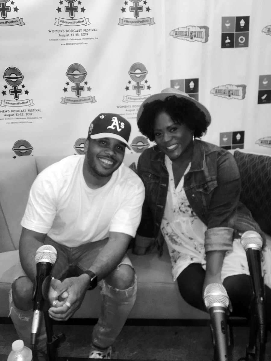 RespectPodfest's tweet photo. @BeanoFrench and DJ Dommis on The First Time I Heard LIVE at #RespectPodfest! We’re talking about the first we heard Musiq Soulchild! @WhatsGoodToya @BlackTribbles https://t.co/LzSuxE2MFk