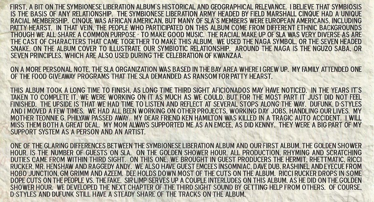 Personal note: the SLA case is one that interests me a lot. I first heard about it via Third Sight’s Symbionese Liberation Album (2006). I had no idea what it really was, but superficially it sounded “revolutionary” and cool (robbing banks and feeding the poor…). I was a dupe.
