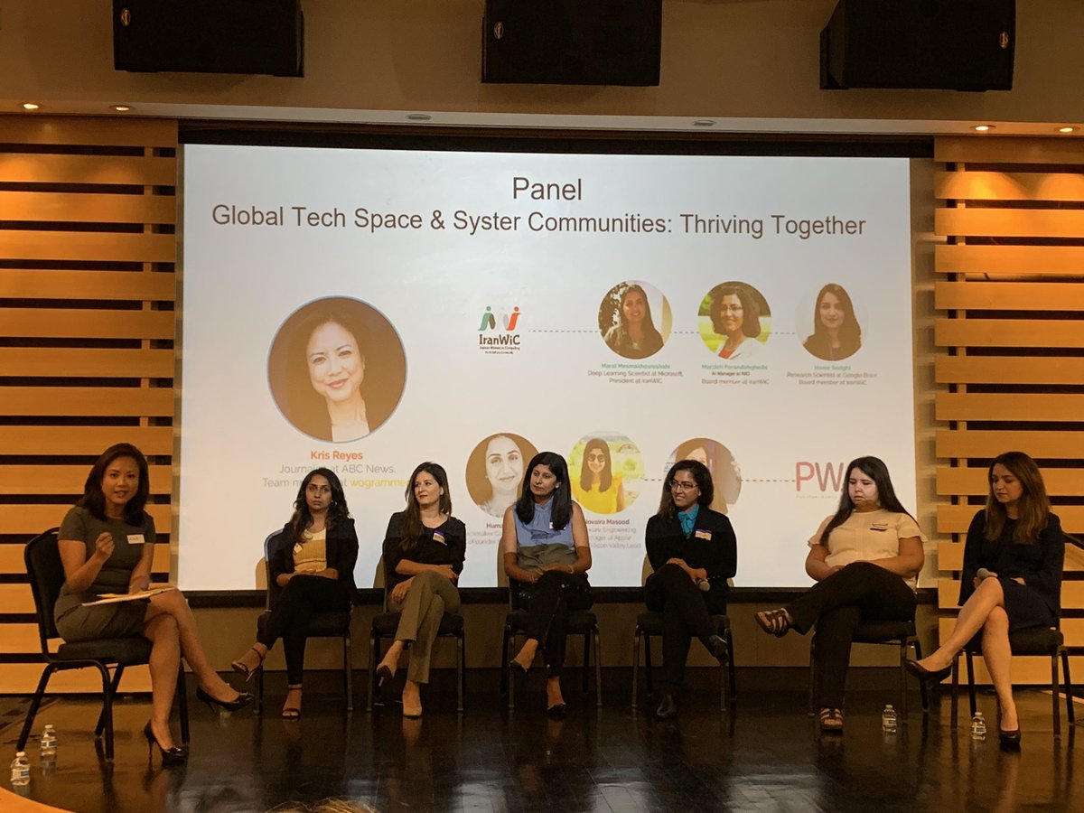 IACProject's tweet photo. Happening right now: #Thrivingtogether series with @KrisReyes, Journalist at ABC News, @maral_iranwic, President of #IranWic, @MarziehParandeh Board member at IranWic &amp; AI manager at @NIO and @HanieSedghi Board Member at IranWic &amp; Research Scientist Google Brain. https://t.co/lDyXhd11aG