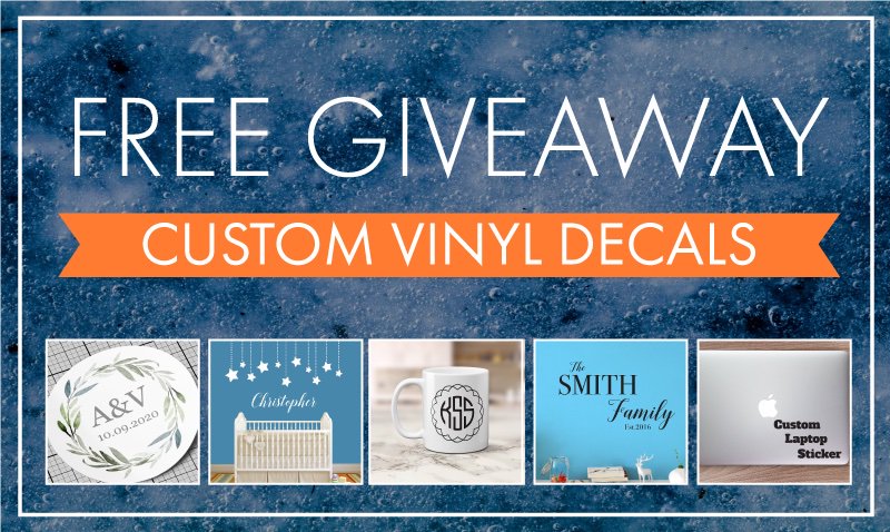 Who wants a free custom vinyl decal for their wall?! Enter the giveaway at the bottom of this post! pjsandpaint.com/crafts/home-de… #vinyldecal #freestuff #giveaway #walldecal #cardecal #customsticker #customdesign