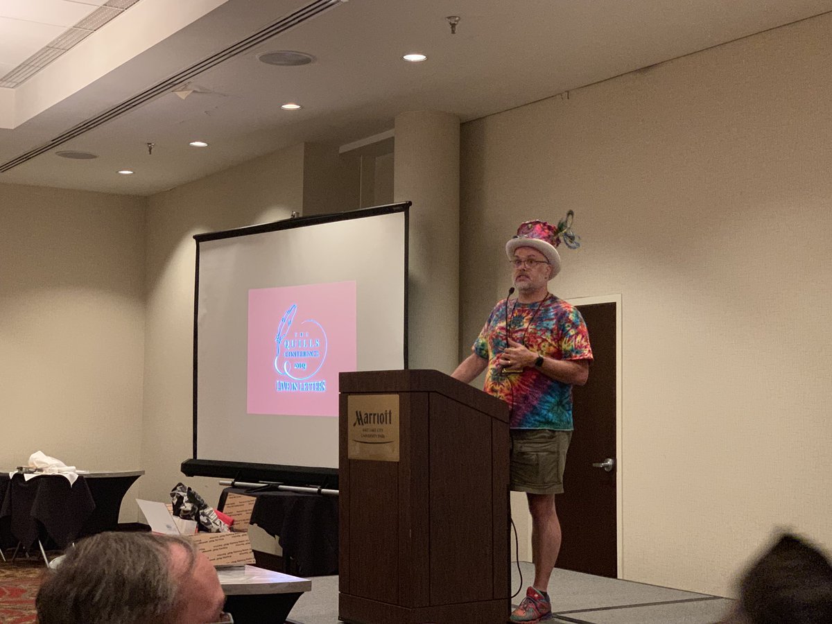 LUWriters's tweet photo. League President @JohnnyWorthen begins the annual #quills2019 banquet and award ceremony! #luw2019 #liveinletters https://t.co/KVW2eDMd2a