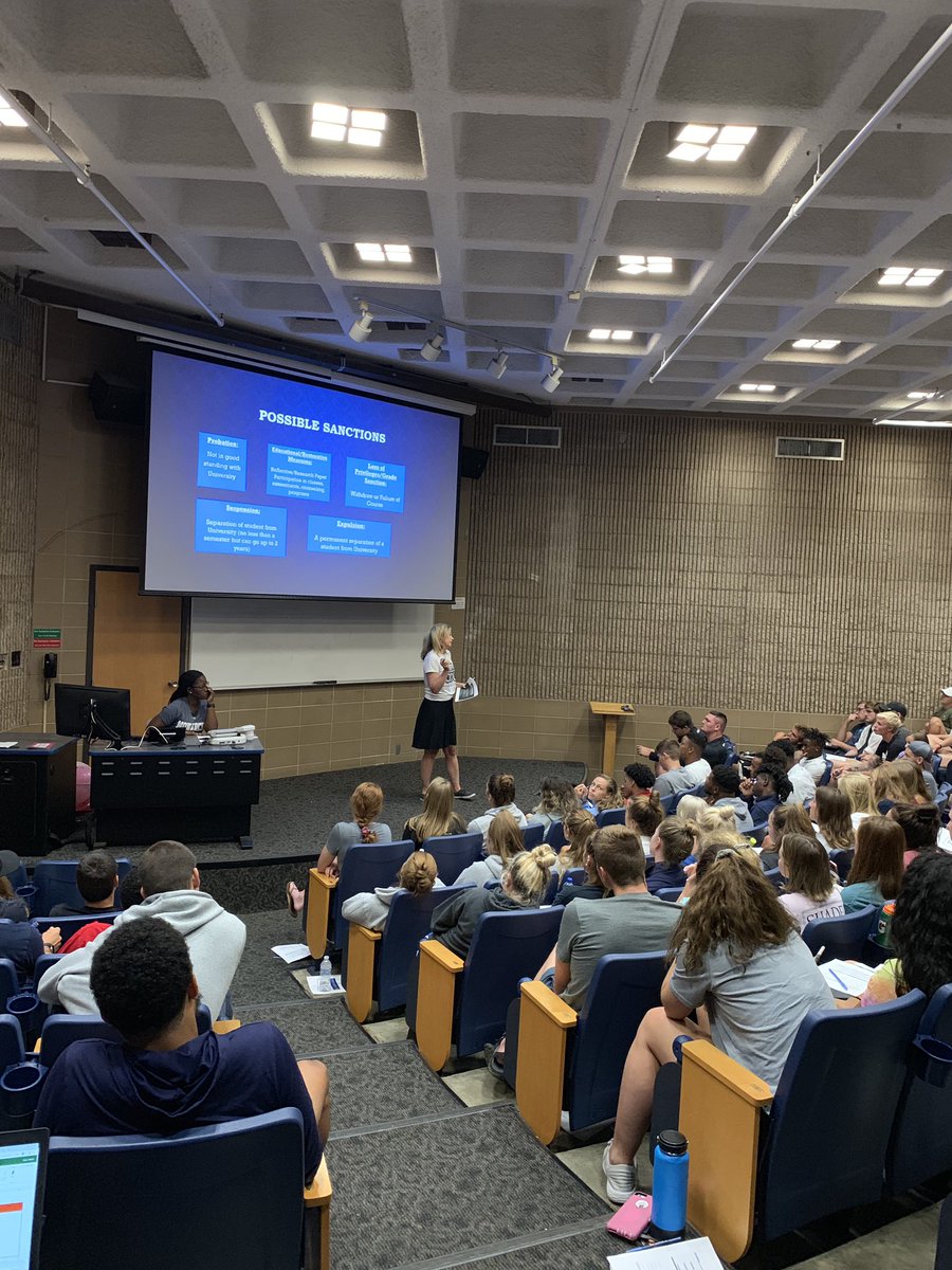 ODUPRIDE's tweet photo. Amy Lynch discussing academic integrity and breaking down the importance of community service through servant-leadership “The Monarch Way!”

Thank you Amy for being a great example of servant-leadership.

#ChampionshipEffort
#TheMonarchWay
#ProtectTheCrown 
@ODUSports https://t.co/YFuvMt6y2u