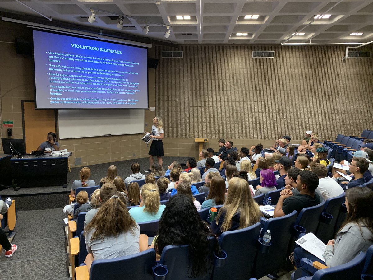 ODUPRIDE's tweet photo. Amy Lynch discussing academic integrity and breaking down the importance of community service through servant-leadership “The Monarch Way!”

Thank you Amy for being a great example of servant-leadership.

#ChampionshipEffort
#TheMonarchWay
#ProtectTheCrown 
@ODUSports https://t.co/YFuvMt6y2u