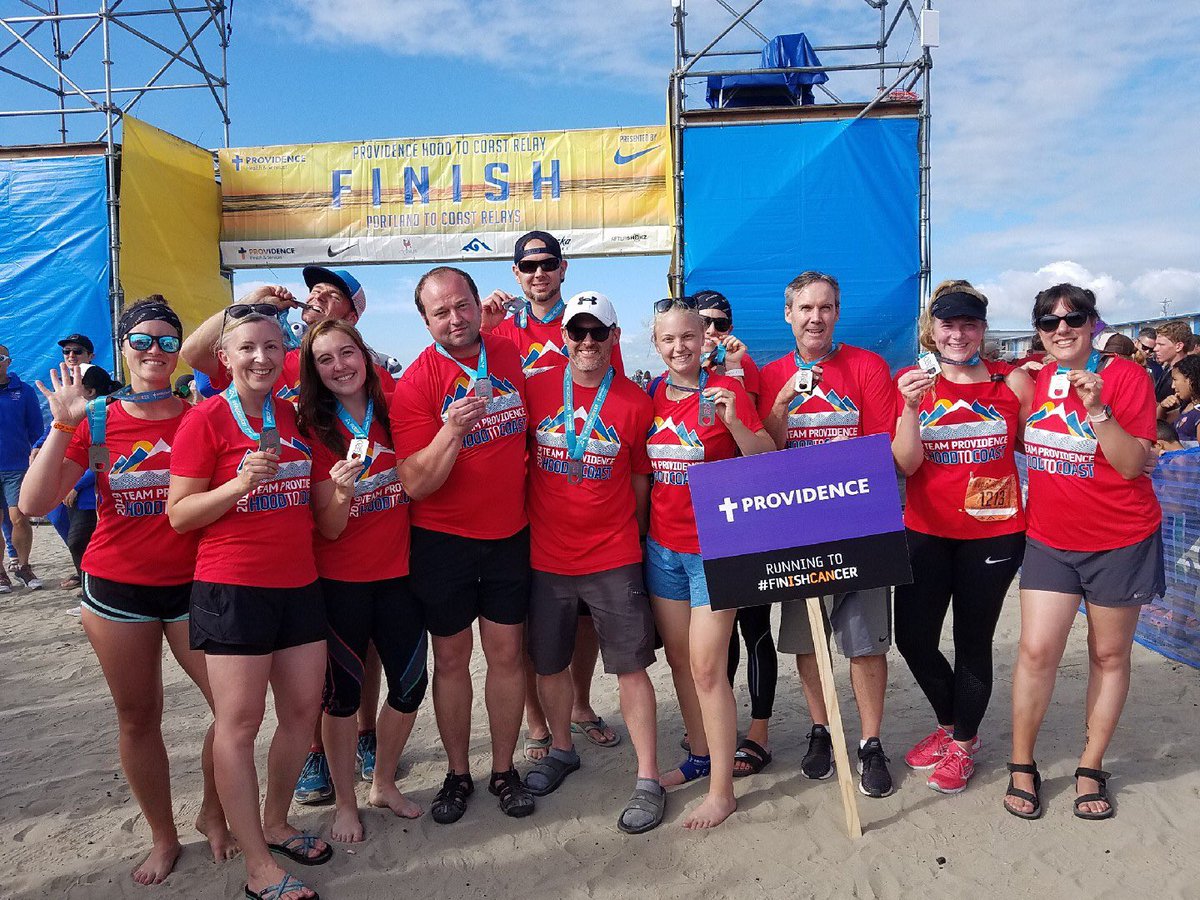 ProvHealth's tweet photo. 199 miles done, 0 to go! Welcome to the #HTC19 Finish Line teams Providence Pacemakers & Kicking Cancers Asphalt! https://t.co/8cIX2TIHbO