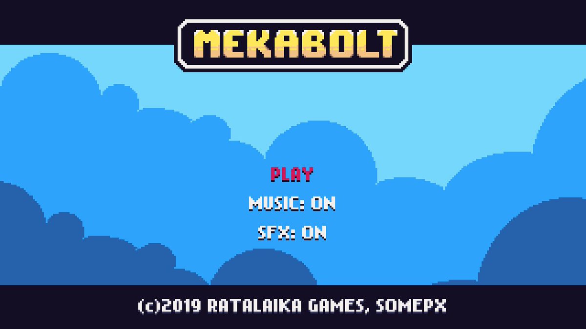 Congrats on the release of Mekabolt, @somepx! Can't wait to try it this evening! :D

#NintendoSwitch