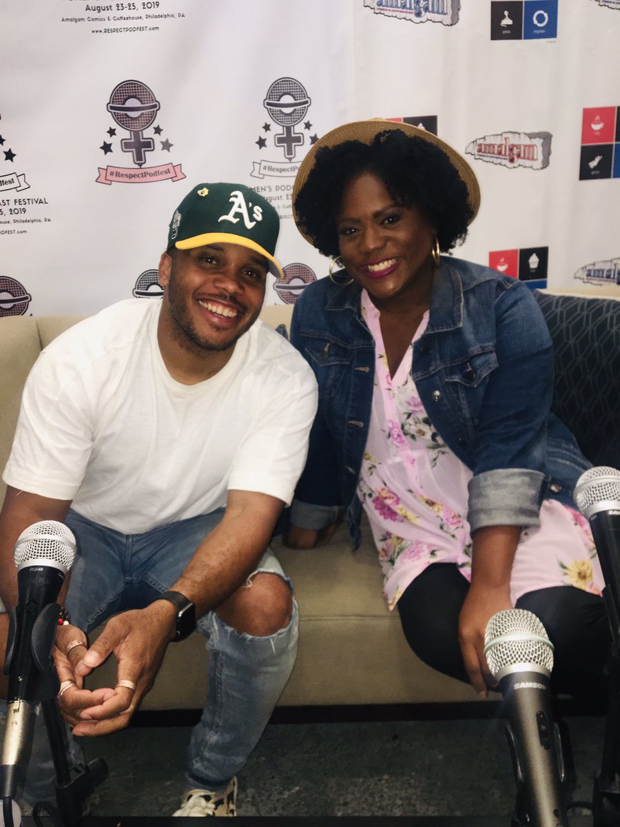 WhatsGoodToya's tweet photo. This was soooo much fun!Thank you @RespectPodfest for allowing me to do my very first live podcast! I had a blast talking about the first time I heard @MusiqSoulchild with R&B singer @BeanoFrench. Lookout for the episode on my podcast very soon. #RespectPodfest https://t.co/CZcN1jzRPh