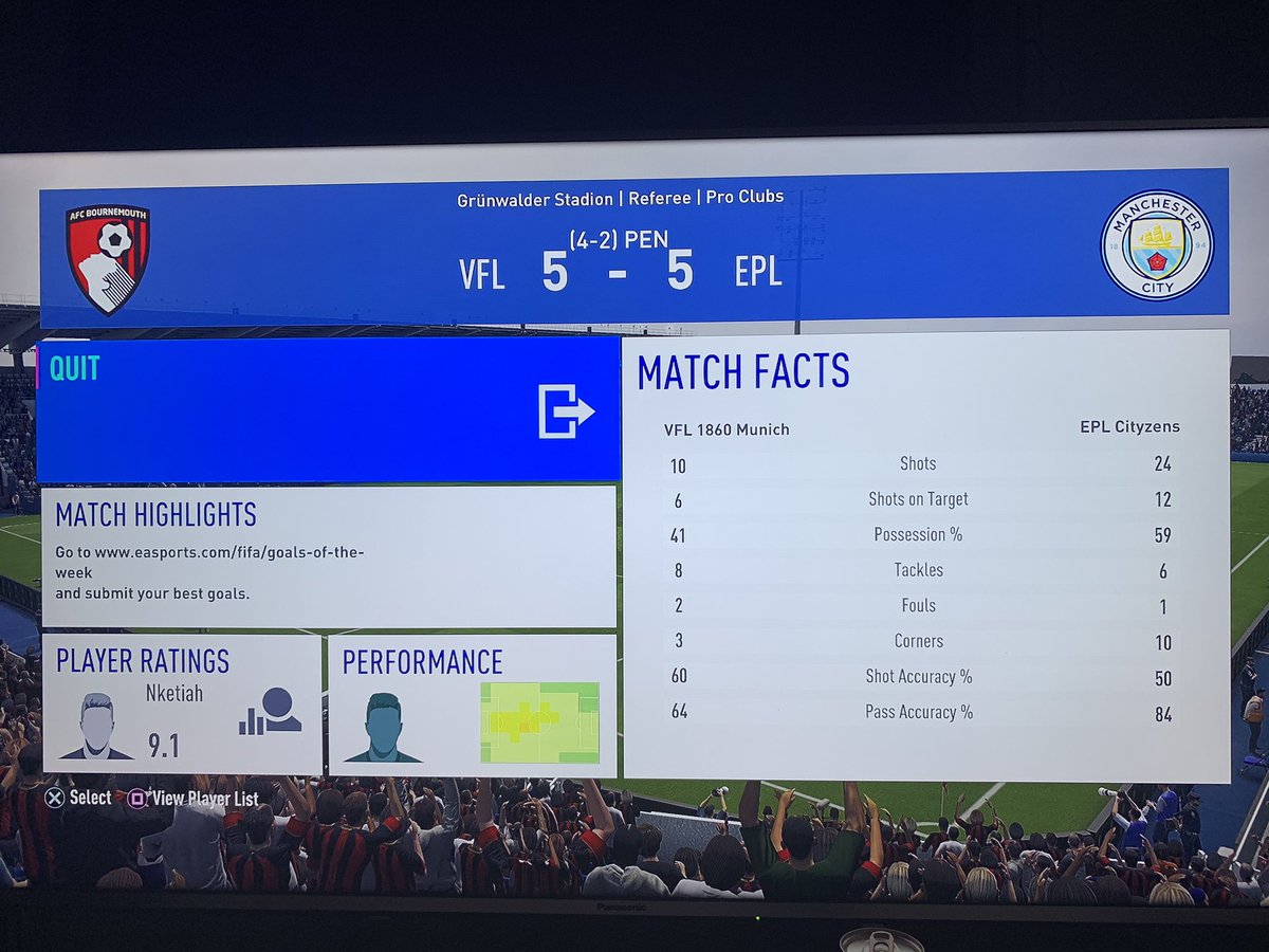 AFCB_eSports's tweet photo. 👏🏻🍒

Tough fixture but came out with the W!

@AFCB_eSports 5️⃣ ➖ 5️⃣ @EJeSports 

4️⃣➖2️⃣ win on penalties! 🍒 https://t.co/kgHyuac5Vm