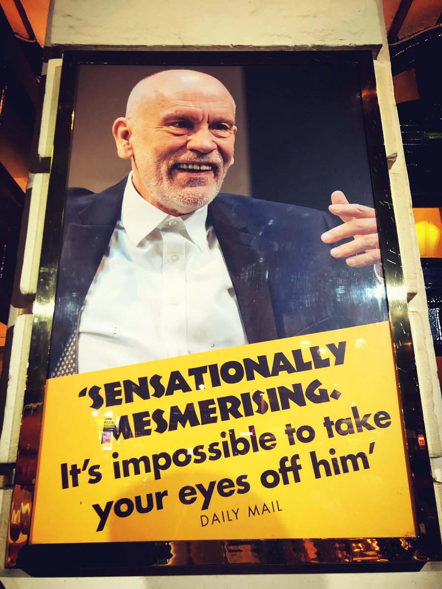 NicolaButtigieg's tweet photo. Classy gentleman. Extraordinary vocabulary. @JohnhMalkovich is the perfectly rounded 😉 mogul who can’t sit up in @BitterWheatPlay and @DavidMamet does a frighteningly funny job portraying the revolting realness of Hollywood 😎 #definitelygosee #GarrickTheatre #LondonWestEnd https://t.co/kddiryWvIB