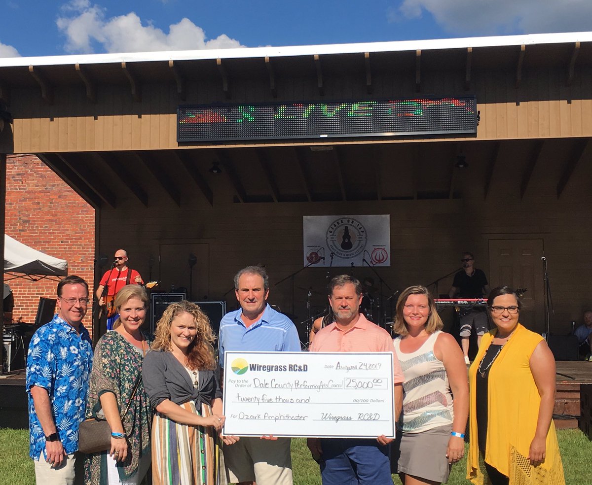 Thank you Wiregrass RC&amp;D for the donation for Ozark’s new amphitheater!  <a href="/MarkBla16544654/">Mark Blankenship15</a> <a href="/Repsteveclouse/">Steve Clouse</a>