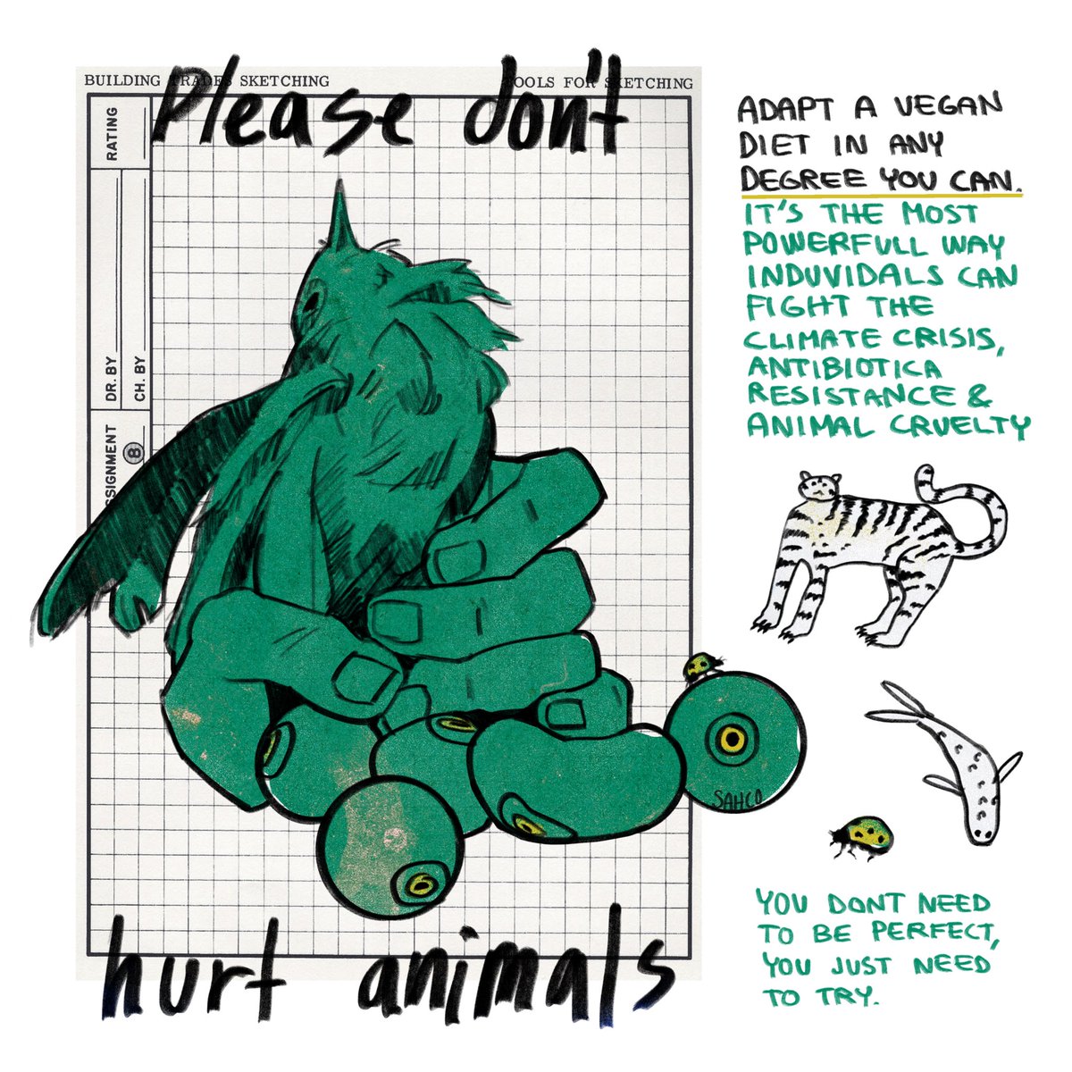 Do what you can, even if that means only 1% #procreate #art #vegan #climatechange