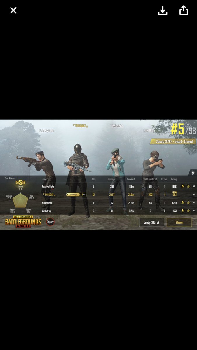 GobThegoat's tweet photo. @PUBGMOBILE Need some peeps who can help me get chicken dinner solo life is hard. #fpp mode HMU https://t.co/Tcez03Yqgt